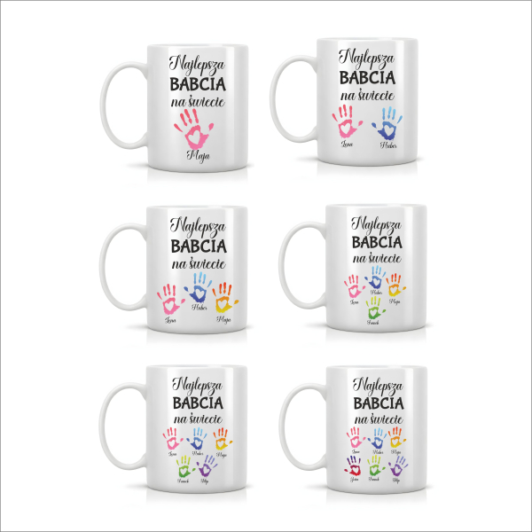 kubek, dla babci, dzień babci, najlepsza babcia, upominek prezent, personalizowane